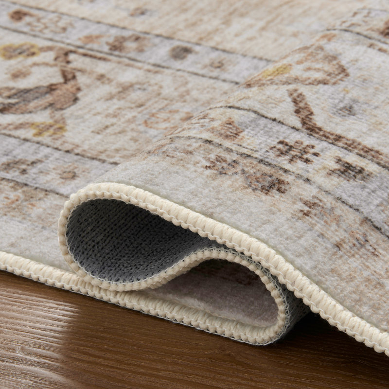 Alcott Hill® Soft Oriental Vintage Washable Distressed Area Rug